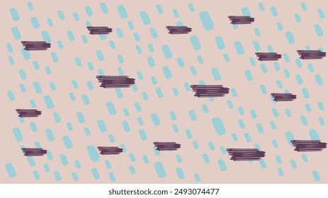 Fondo de confeti orgánico de Vector marrón y azul