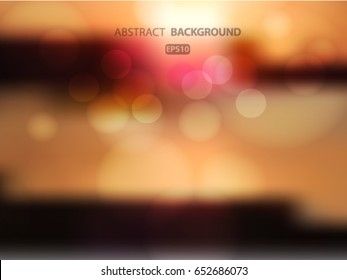 brown blurred abstract background. Vector EPS 10 illustration.