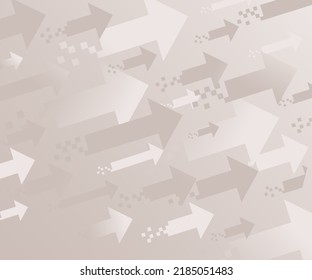 Brown blurry abstract texture with diagonal arrows. Background banner wall paper. Flat Art Vector Illustration