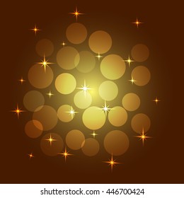 brown bokeh background. Vector