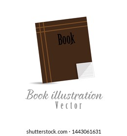 brown book illustrations and white background - vector