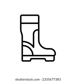 Ilustración de vectores de iconos de contorno de boots pardos