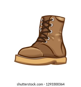 Brown Boots Vector Illustration Stock Vector (Royalty Free) 1293300364