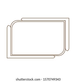 Brown border simple illustration clip art vector