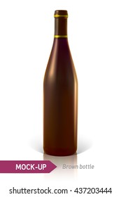 brown bottle of wine or cocktail