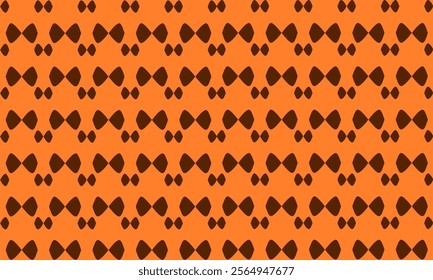 brown bow on orange background repeat pattern, seamless patter design for fabric print, rapport image