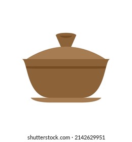 Brown Bowl. Bowl on white background. 