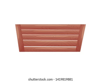 Brown box for flowers. Vector illustration on white background.