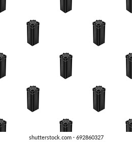 Brown box in the form of a cylinder. Gift wrapping for coffee.Gifts and Certificates single icon in black style vector symbol stock illustration.