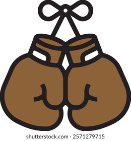 Brown box gloves vector design