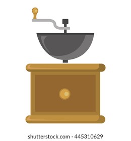 brown box with golden circle and orbed container with a grey holder over isoalted background,vector illustration 
