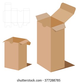 Brown box packaging on a white background.