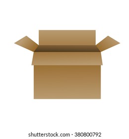 brown box packaging. vector illustration