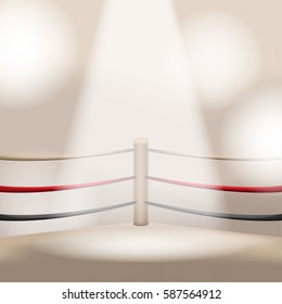 Brown Boxing Light Empty Stage Vector