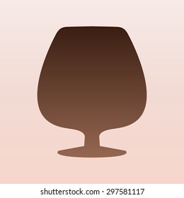 Brown brandy glass 