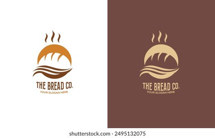 Braunbrot Bäckerei Logo Konzept