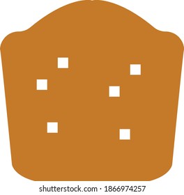 Brown Bread Flat Concept Icon Illustration