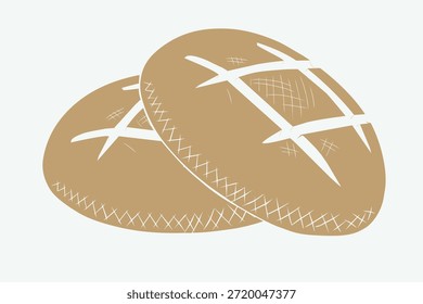  Plano de Fundo Culinário sem Costura da Ilustração de Pão Marrom