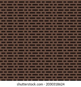 Brown brick pattern pixel art. Vector picture.