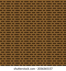 Brown brick pattern pixel art. Vector picture.