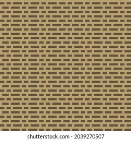 Brown brick pattern pixel art. Vector picture.