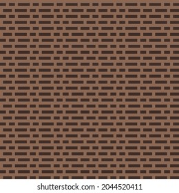 Brown brick pattern pixel art. Vector picture.
