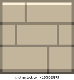 Brown brick texture pixel art. Interior and exterior bricks. vector pixel art.
