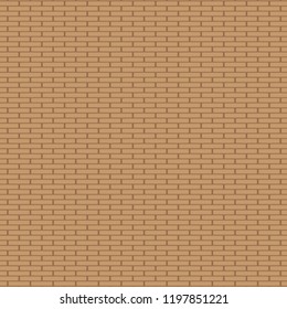 Brown brick wall background. Beautiful brick wall seamless pattern.