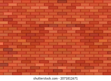 Brown brick wall background - vector
