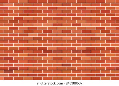 Brown brick wall background - Vector - Shutterstock ID 243388609