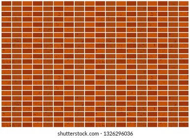 Brown brick wall backgroundor texture Vector