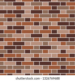 Brown brick wall background.Vector illustration 