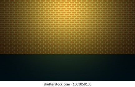 brown brick wall black gradient background vector illustration eps10