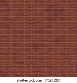 Brown brick wall, Dark brown brick wall, brick wall background, brown brick wall background. Vector illustration.