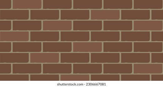 A brown brick wall pattern background design with slabs