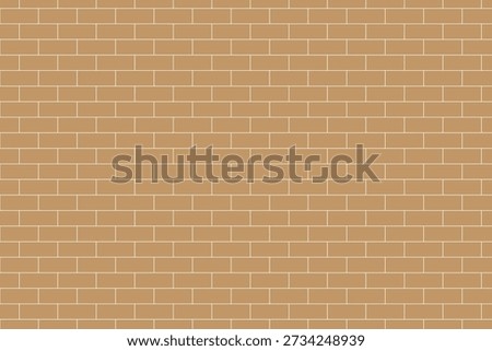 Brown brick wall pattern . Brick wall texture wallpaper background . Vector illustration