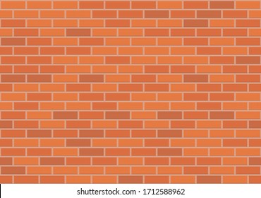 Brown brick wall seamless pattern. Vector illustration