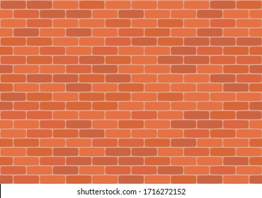 Brown brick wall seamless pattern. Vector illustration