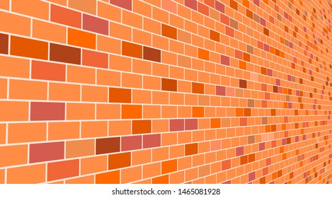 brown brick wall seamless Vector illustration background - texture vector pattern - Vector