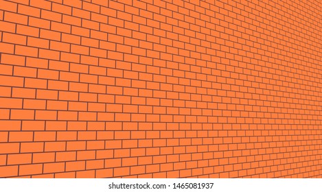brown brick wall seamless Vector illustration background - texture vector pattern - Vector