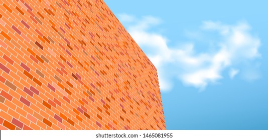 brown brick wall seamless Vector illustration background - texture vector pattern - Vector