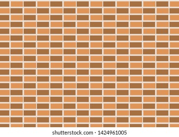 brown brick wall vector background. 