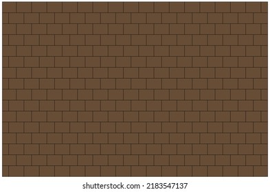 ilustración de vector de pared de ladrillo marrón