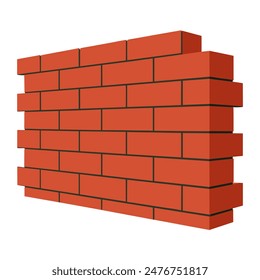 Eine braune Ziegelwand mit einem Holzrahmen vor einem weißen Hintergrund