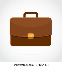 brown briefcase with golden lock