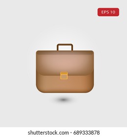the brown briefcase icon