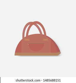 Brown briefcase icon vector illustration,sign and symbol.