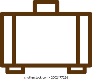 Brown briefcase, illustration, vector on a white background.