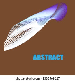 Brown, bright background. Abstraction, drawing, curved lines, multi-colored. Colors blue, purple, white. Luminous.