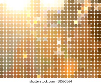 brown bright circles mosaic tiles, vector